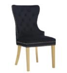 Cream Dining Chair with Gold Legs & Lion Knocker