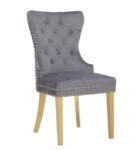 Cream Dining Chair with Gold Legs & Lion Knocker