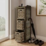 Maya Kubu Tall Storage Unit 3 Baskets High