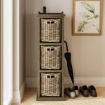 Maya Kubu Tall Storage Unit 3 Baskets High