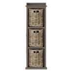 Maya Kubu Tall Storage Unit 3 Baskets High