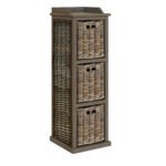 Maya Kubu Tall Storage Unit 3 Baskets High